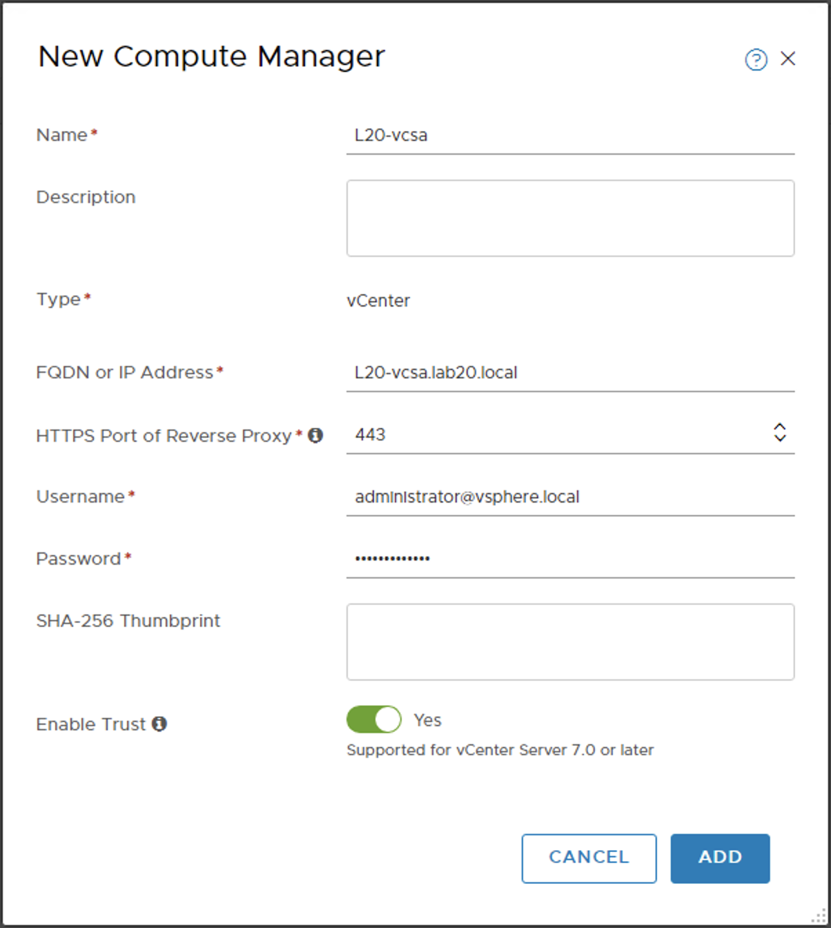 Add Compute Manager