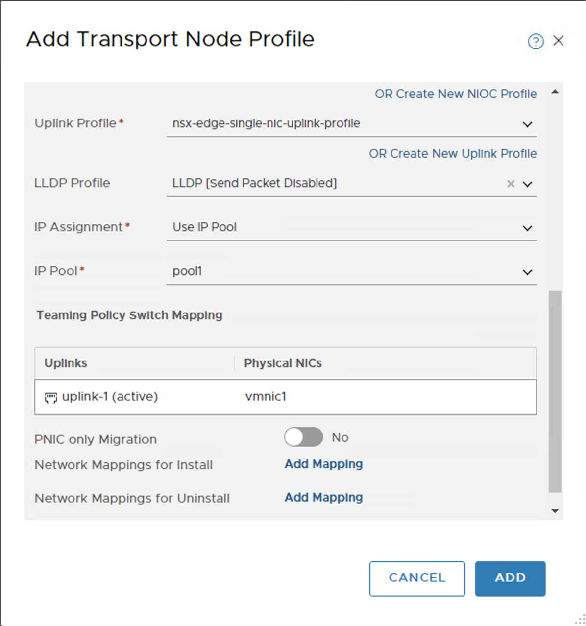 Add Transport Node Profile 2